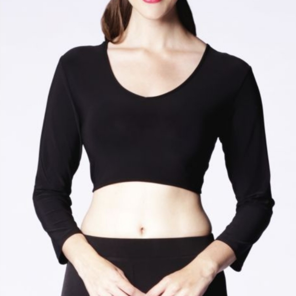 ⬇️PRICE DROP 🆕️🖤RED CORAL REVERSIBLE CROP TOP 'SLEEVES'🖤